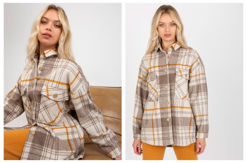 ciepłe kurtki koszulowe w pastelową kratkę ze sklepu online